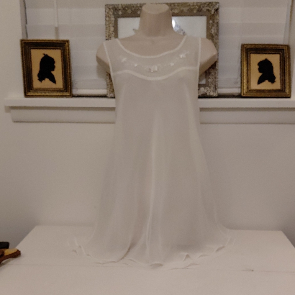 Victoria's Secret Vintage 90s Sheer Cream Nightie
